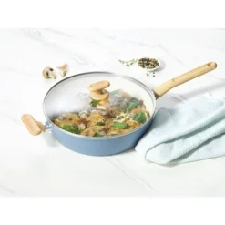 GoodCook 11" Healthy Ceramic Jumbo Cooker With Lid: 11.75" Nonstick Pan, Dishwasher-Safe, Gas & Electric Compatible