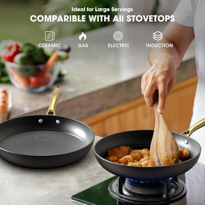 Imarku Professional Cooking Utensils , Nonstick Cast Iron Skillets 2pcs, 8 Inch, 12 Inch Frying Pizza Pans, Cast Iron Pans, Dishwasher Safe 3 Imarku Professional Cooking Utensils , Nonstick Cast Iron Skillets 2pcs, 8 Inch, 12 Inch Frying Pizza Pans, Cast Iron Pans, Dishwasher Safe