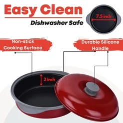 Itopfox Microwave Frying Pan Skillet With Lid, Grill & Crisper Pan For Fry, Sizzle, Brown Foods In Microwave, Cookware For Grilling, Reheating -Cookware Store GUEST c8bbcd7a b7e9 4f92 823b 89b92150096e