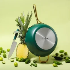 Frok 13" Frying Pan Wok Skillet Quick Heat Aluminum - Ceramic Nonstick Cookware W/ Lid -Cookware Store GUEST c8c8ffd5 c8d1 4457 abbc 066932c986fa