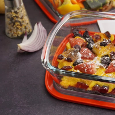 Itopfox 1QT Square Glass Baking Dish With Leak-Proof Lid, Oven & Microwave Safe, Perfect For Baking, Roasting & Storing Food, Ideal For Meal Prep 4 Itopfox 1QT Square Glass Baking Dish With Leak-Proof Lid, Oven & Microwave Safe, Perfect For Baking, Roasting & Storing Food, Ideal For Meal Prep - Image 2