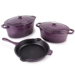BergHOFF Neo 5Pc Cast Iron Cookware Set, 5qt. & 8qt. Covered Dutch Ovens, 10" Fry Pan -Cookware Store GUEST c9fb6af7 d11c 497e 9d32 26f29677c4f5