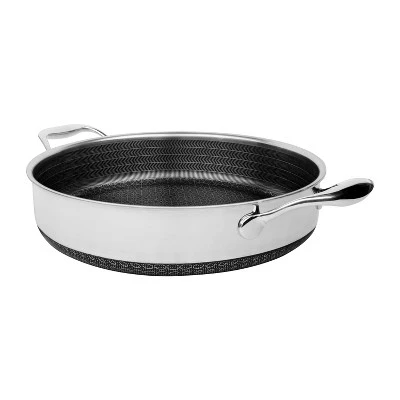 Livwell Brands Diamond Clad 5qt Hybrid Nonstick Stainless Steel Saute Pan And Lid: Tri Ply, Oven & Dishwasher Safe, 12.5" 4 Livwell Brands Diamond Clad 5qt Hybrid Nonstick Stainless Steel Saute Pan And Lid: Tri Ply, Oven & Dishwasher Safe, 12.5" - Image 2
