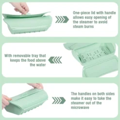 Itopfox Microwave Steamer, 2-Pack Silicone Food Steamer For Cooking, Vegetable Pot With Lids Vegetables Fish Prep Meal Food, Microwave & Freezer Safe -Cookware Store GUEST ca662db3 3575 4836 82e4 5cc8d0b98555