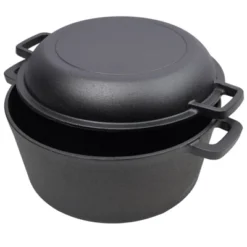 DSVIMOY 2-In-1 Outdoor Oven, 5 Quart Dutch Ovens With 2pcs Handel Covers, And Lid Lifter, Black, 12.5"*10.2"*6.2" -Cookware Store GUEST cb656e0d ff41 4b60 8727 63bb9d96bbff 1
