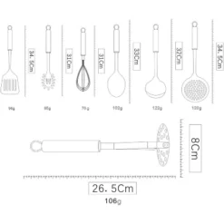 BRINJOY 8-piece Cookware Set, Stainless Steel Kitchen Tool Set With Stand, Cooking Utensils -Cookware Store GUEST cc75287b c2a3 4e97 adbe a582334e0cd9