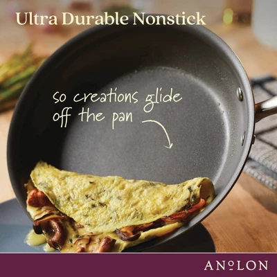 Anolon Advanced Home 8.5" Open Fry Pan Bronze: Nonstick, Hard Anodized Aluminum, Gas & Electric Compatible, Lifetime Warranty 8 Anolon Advanced Home 8.5" Open Fry Pan Bronze: Nonstick, Hard Anodized Aluminum, Gas & Electric Compatible, Lifetime Warranty - Image 6