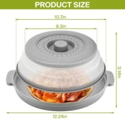 Itopfox Microwave Splatter Cover With Anti-scald Base Plate, Large Plastic & Silicone Vented Collapsible Guard Lid, Plate Holder & Kitchen Colander 14 Itopfox Microwave Splatter Cover With Anti-scald Base Plate, Large Plastic & Silicone Vented Collapsible Guard Lid, Plate Holder & Kitchen Colander -Cookware Store GUEST cd48646a 942b 40df a0e6 b4a422283919