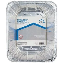 Home Plus 9-1/4 In. W X 11-3/4 In. L Deep Roaster Silver 1 Pk (Case Of 12)