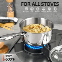 MICHELANGELO Saucepan Set, 18/10 Stainless Steel Sauce Pan With Lid, Tri-Ply Bottom Sauce Pot Set, Nonstick Saucepan, Induction Compatible -Cookware Store GUEST ce002552 edc6 4dcb 964e 42dd626e0c7e