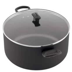 Farberware 10.5qt Aluminum Nonstick Covered Stockpot Black: Dishwasher-Safe, Electric & Gas Compatible Cooking Pot 10 Farberware 10.5qt Aluminum Nonstick Covered Stockpot Black: Dishwasher-Safe, Electric & Gas Compatible Cooking Pot -Cookware Store GUEST ce08eeba 40e2 4164 989b c0668d214b70