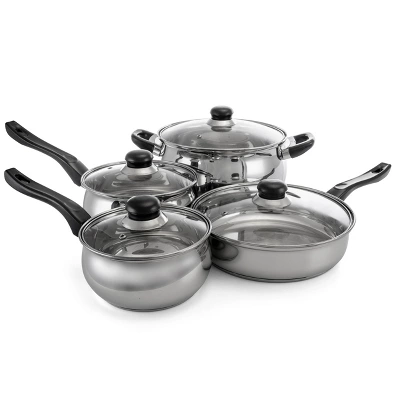 Oster® Oster Rametto 8 Piece Stainless Steel Kitchen Cookware Set With Glass Lids 6 Oster® Oster Rametto 8 Piece Stainless Steel Kitchen Cookware Set With Glass Lids - Image 4