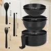 Itopfox Ramen Bowl Set With Chopsticks And Spoon, Microwave Pasta Cooker, College Dorm Essentials For Girls And Guys (Black) -Cookware Store GUEST cf7412b0 7070 4682 8f73 38d0c5a998df
