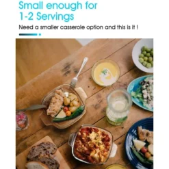 Itopfox 1 Quart Glass Square Casserole Dish With Lid, Mini Baking Dish For Single Serving, Microwave & Oven Safe, Deep Design For Spill Prevention -Cookware Store GUEST cfd67d96 752c 4f66 ac7b 4ef33b0d836f