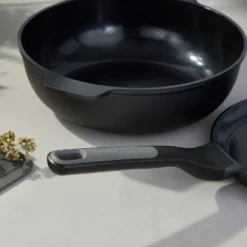 BergHOFF Leo Stone+ 4Pc Nonstick Ceramic Cookware Set With Glass Lid, Recycled Cast Aluminum -Cookware Store GUEST d025f823 3f57 4962 a044 0b01b2d822f3