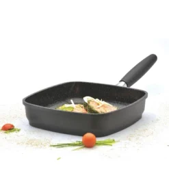 BergHOFF Scala Nonstick Ceramic Coated Cast Aluminum Grill Pan, Black -Cookware Store GUEST d22937dc 0167 47b9 8edc 6ca5a1f22da2