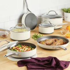 Anolon Achieve 10pc Hard Anodized Nonstick Cookware Set