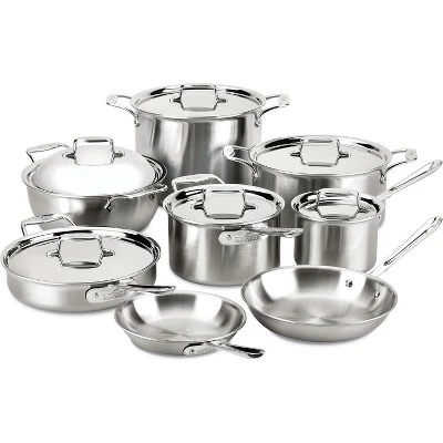 All-Clad D5 5-Ply Stainless Steel Cookware Set – 14-Piece Pots And Pans Set, Induction, Oven Broiler Safe 600F,Silver 7 All-Clad D5 5-Ply Stainless Steel Cookware Set – 14-Piece Pots And Pans Set, Induction, Oven Broiler Safe 600F,Silver - Image 5