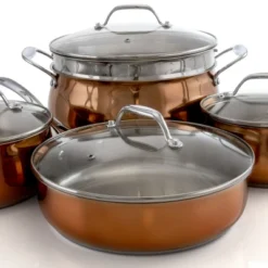 Oster® Oster Carabello 9 Piece Stainless Steel Cookware Combo Set In Copper -Cookware Store GUEST d4c07be9 7ded 4423 a7ce 7d2bfcc4e7dc