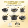 Granitestone Armor Max Gold 20 Piece Nonstick Hard Anodized Cookware Set With Knife Set -Cookware Store GUEST d526935e 8787 4a71 903c 1fc2e121ccd7