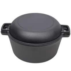 DSVIMOY 2-In-1 Outdoor Oven, 5 Quart Dutch Ovens With 2pcs Handel Covers, And Lid Lifter, Black, 12.5"*10.2"*6.2" -Cookware Store GUEST d558ab48 da4d 4f9d a9e7 ec9e797723b4
