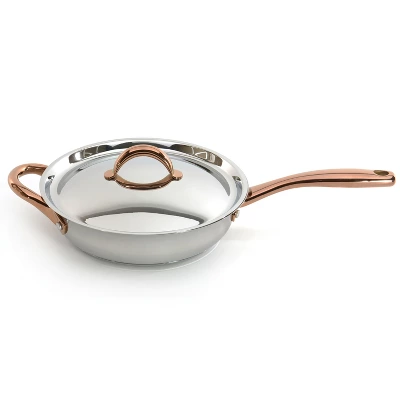 BergHOFF Ouro Gold 18/10 Stainless Steel 14Pc Cookware Set With Lids And Silicone Spatulas, Rose Gold Handle 7 BergHOFF Ouro Gold 18/10 Stainless Steel 14Pc Cookware Set With Lids And Silicone Spatulas, Rose Gold Handle - Image 5