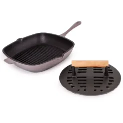 BergHOFF Neo 2Pc Cast Iron Set: 11" Grill Pan & With Slotted Steak Press 23 BergHOFF Neo 2Pc Cast Iron Set: 11" Grill Pan & With Slotted Steak Press -Cookware Store GUEST d6f232ca 9fcf 4b2c 9250 cd3cb00c8e71