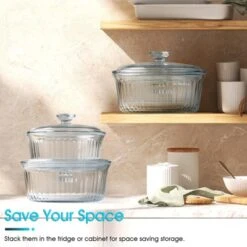 Itopfox Round Glass Casserole Dish With Lid, Borosilicate Oven Safe Bakeware For Cooking, Baking & Serving -Cookware Store GUEST d773eca7 12e0 4ce1 bf65 c63f3a722b63