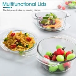 Itopfox Small Round Glass Casserole Dish With Lid, Microwave And Oven Safe Mini Glass Bowl For Cooking And Serving -Cookware Store GUEST d7a2576a 115d 44f6 88fa cacb44441e75