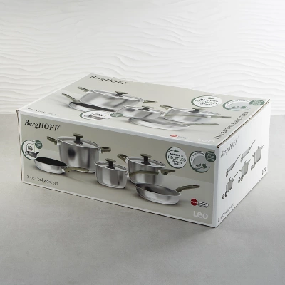 BergHOFF Bolt 8Pc Recycled 18/10 Stainless Steel Cookware Set With Glass Lids, Green 7 BergHOFF Bolt 8Pc Recycled 18/10 Stainless Steel Cookware Set With Glass Lids, Green - Image 5