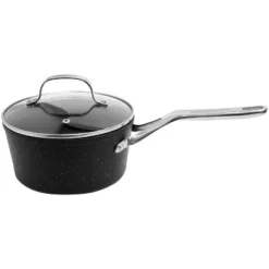 THE ROCK™ By Starfrit® Saucepan With Glass Lid And Stainless Steel Handles -Cookware Store GUEST d80305fd 2e32 4457 9b9c 7356c2756704