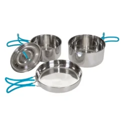 Stansport 3 Piece Backpacking Stainless Steel Cook Set -Cookware Store GUEST d8385474 e470 4430 b338 6963aab30474