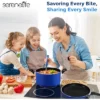 SereneLife Kitchenware Pots & Pans Set – Basic Kitchen Cookware, Black Non-Stick Coating Inside, Heat Resistant Lacquer (11-Piece Set) 2 SereneLife Kitchenware Pots & Pans Set – Basic Kitchen Cookware, Black Non-Stick Coating Inside, Heat Resistant Lacquer (11-Piece Set) -Cookware Store GUEST d8920b38 99a5 4f52 813b 1e92791db12f