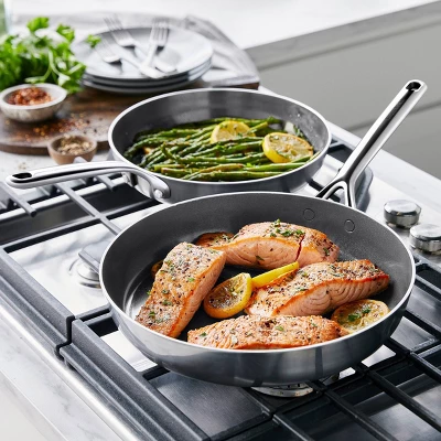 GreenPan GP5 Stainless Steel 5-PLY Healthy Ceramic Nonstick 2pc FryPan Set 10" & 12" PFAS-Free 4 GreenPan GP5 Stainless Steel 5-PLY Healthy Ceramic Nonstick 2pc FryPan Set 10" & 12" PFAS-Free - Image 2