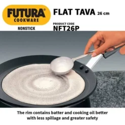 Hawkins Futura 10" Nonstick Tava Griddle: Anodized Aluminum, Gas Compatible, Hand Wash, 1-Year Warranty 10 Hawkins Futura 10" Nonstick Tava Griddle: Anodized Aluminum, Gas Compatible, Hand Wash, 1-Year Warranty -Cookware Store GUEST d8b08f35 e353 48ee b7f8 fa6fee5a7cac