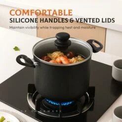 SKONYON 16Pcs Nonstick Pots And Pans Set Hard-Anodized Cookware Set With Lid And Cooking Utensils -Cookware Store GUEST d96356f1 e43f 4a90 9c8a edbab7034e2d