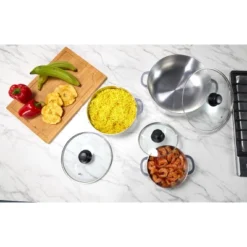 IMUSA 3pc Basic Caldero Set With Glass Lid: Aluminum Cookware, 6-Piece, Electric & Gas Compatible, Hand Wash -Cookware Store GUEST dafe03d4 be1c 4832 bf13 06cf970f57e1