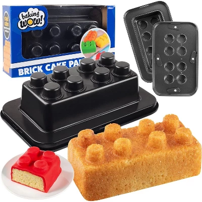 Brick Building Cake Pan Mold- Build, Decorate, Stack 9" 3D Cakes - Baking Activity Treat For Kid, Birthday Party, Celebration Gift, Nonstick Bakeware 7 Brick Building Cake Pan Mold- Build, Decorate, Stack 9" 3D Cakes - Baking Activity Treat For Kid, Birthday Party, Celebration Gift, Nonstick Bakeware - Image 5