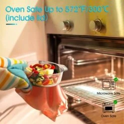 Itopfox Mini Glass Casserole Dish With Lid, Oven Safe Round Baking Dish For Cooking, Serving & Storing, Microwave, Freezer & Dishwasher Safe -Cookware Store GUEST dcf1546e 0465 4c67 8684 a8d05fa54513