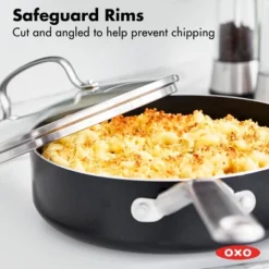 OXO Agility Series 5qt Ceramic Nonstick Aluminum Saute Pan With Lid And Helper Handle Black: Dishwasher-Safe, Induction Compatible 12 OXO Agility Series 5qt Ceramic Nonstick Aluminum Saute Pan With Lid And Helper Handle Black: Dishwasher-Safe, Induction Compatible -Cookware Store GUEST ddd77191 e4be 481b 868f 8980e6e4cdb3
