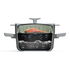 BergHOFF Balance Non-stick Silicone Collapsible Steamer Basket & Strainer 10", Recycled Material, Sage -Cookware Store GUEST de4d77de 922e 4532 bd11 0f6d0df438e8