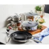 Circulon SteelShield C-Series 10pc Clad Tri-Ply Nonstick Cookware Plus Bonus Utensil Set: Stainless Steel, Induction Safe -Cookware Store GUEST de6d6851 e385 428e 9749 ad3ca26214ef