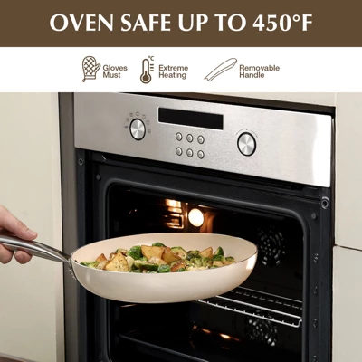 KOCH SYSTEME CS Ceramic Nonstick Aluminum Frying Pan With Stainless Steel Handle, White 6 KOCH SYSTEME CS Ceramic Nonstick Aluminum Frying Pan With Stainless Steel Handle, White - Image 4