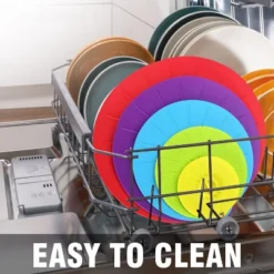 Itopfox Silicone Lids - 5 Pack Heat Resistant Microwave Splatter Cover, Reusable Suction Lids For Food Storage Fits Bowls, Cups, Skillets, Plates -Cookware Store GUEST dfce9eb7 fea5 415f aada 856a7e6db847