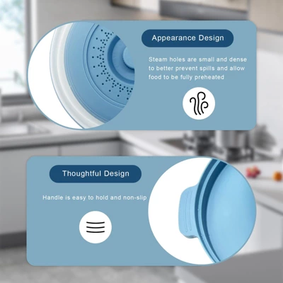 Itopfox Microwave Food Cover With Handle - Collapsible Vented Silicone Splash Guard & Tray For Heating, Doubles As Draining Basket For Washing Fruits 8 Itopfox Microwave Food Cover With Handle - Collapsible Vented Silicone Splash Guard & Tray For Heating, Doubles As Draining Basket For Washing Fruits - Image 6