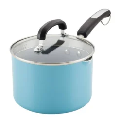 Farberware Eco Advantage 3qt Ceramic Nonstick Straining Saucepan With Lid Aqua: Dishwasher-Safe Sauce Pot, Gas & Electric Compatible -Cookware Store GUEST e24cad27 ed1e 4f46 9036 46d49ed06384