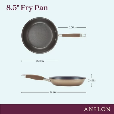 Anolon Advanced Home 8.5" Open Fry Pan Bronze: Nonstick, Hard Anodized Aluminum, Gas & Electric Compatible, Lifetime Warranty 4 Anolon Advanced Home 8.5" Open Fry Pan Bronze: Nonstick, Hard Anodized Aluminum, Gas & Electric Compatible, Lifetime Warranty - Image 2