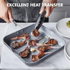 GreenPan Paris Pro 11" Hard Anodized Healthy Ceramic Nonstick Square Grill Pan -Cookware Store GUEST e396f444 e6c8 4fec 8bcb 02c956b1811f