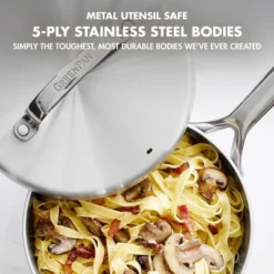 GreenPan GP5 3.26qt Ceramic Nonstick 5-PLY Stainless Steel Sauce Pan