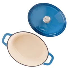 BergHOFF Neo 5Pc Cast Iron Cookware Set, 5qt. & 8qt. Covered Dutch Ovens, 10" Fry Pan -Cookware Store GUEST e53996ab 170a 443f 8b72 fee73847af6a